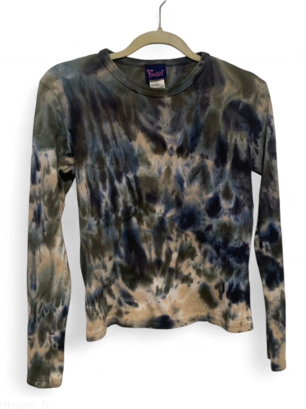 Y2K Freeze Tie-Dye Long Sleeve Crewneck Tee Shirt